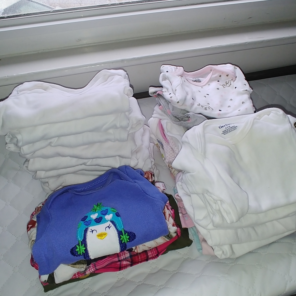Lot of 0-3 month girl onsies